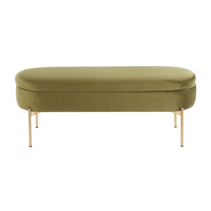 48" Chloe Contemporary Upholstered Storage Bench - LumiSource