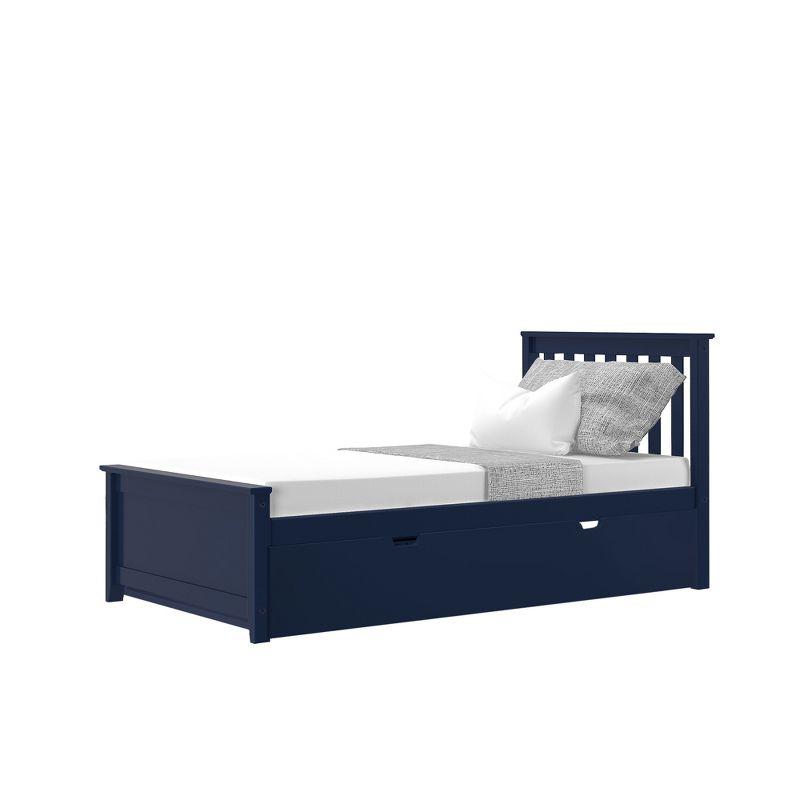 Max & Lily Twin-Size Bed with Trundle, Blue