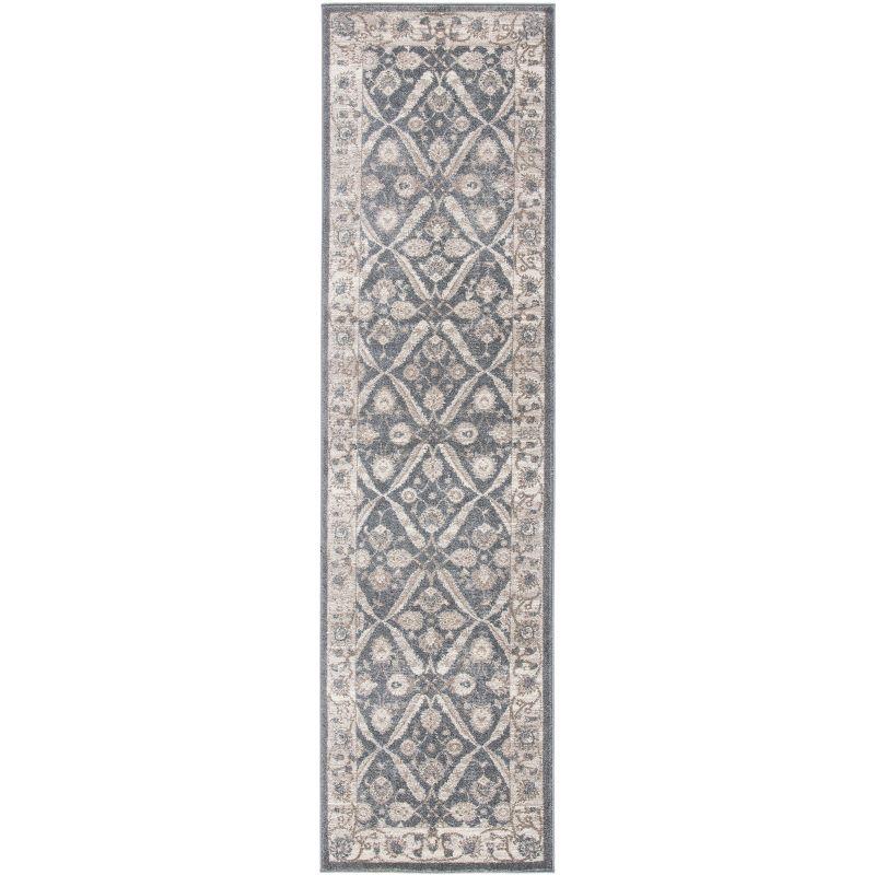 Sofia SOF378 Power Loomed Runner Rug - Dark Grey/Beige - 2'2"x8' - Safavieh.