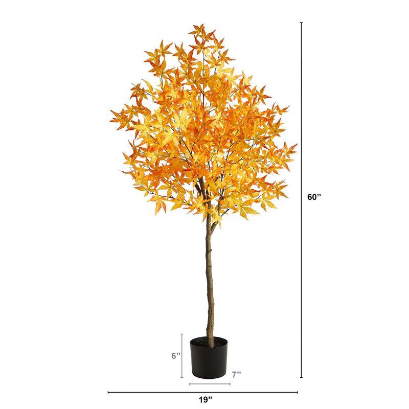 Nearly Natural 5-ft Autumn Maple Artificial Tree