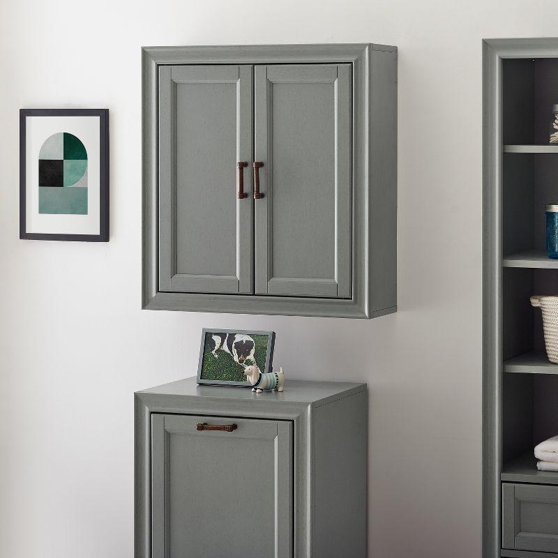 Tara Wall Decorative Wall Cabinet Gray - Crosley