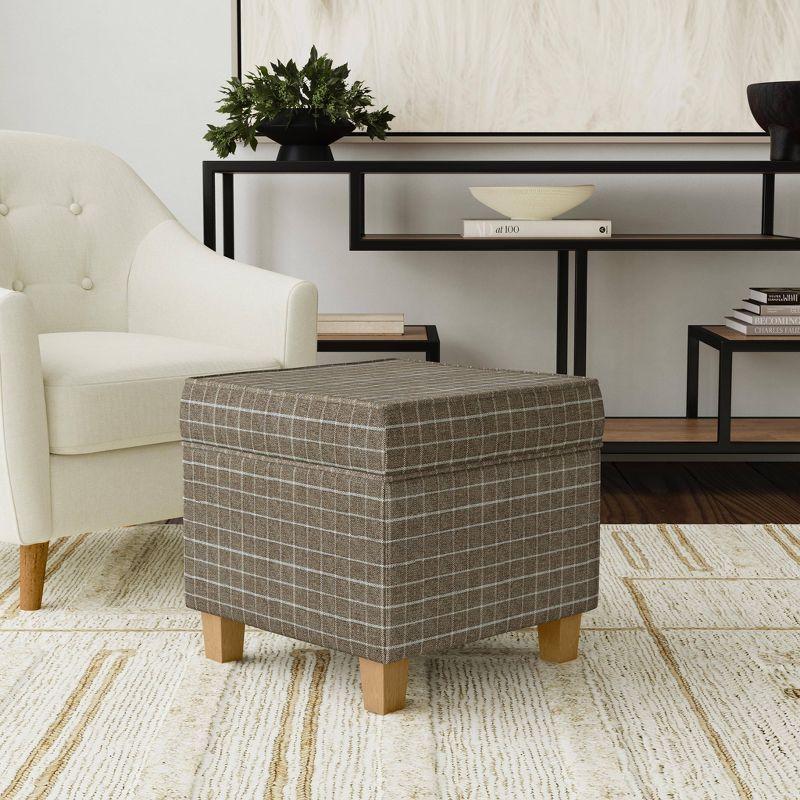 Cole Classics Square Storage Ottoman with Lift Off Top - HomePop