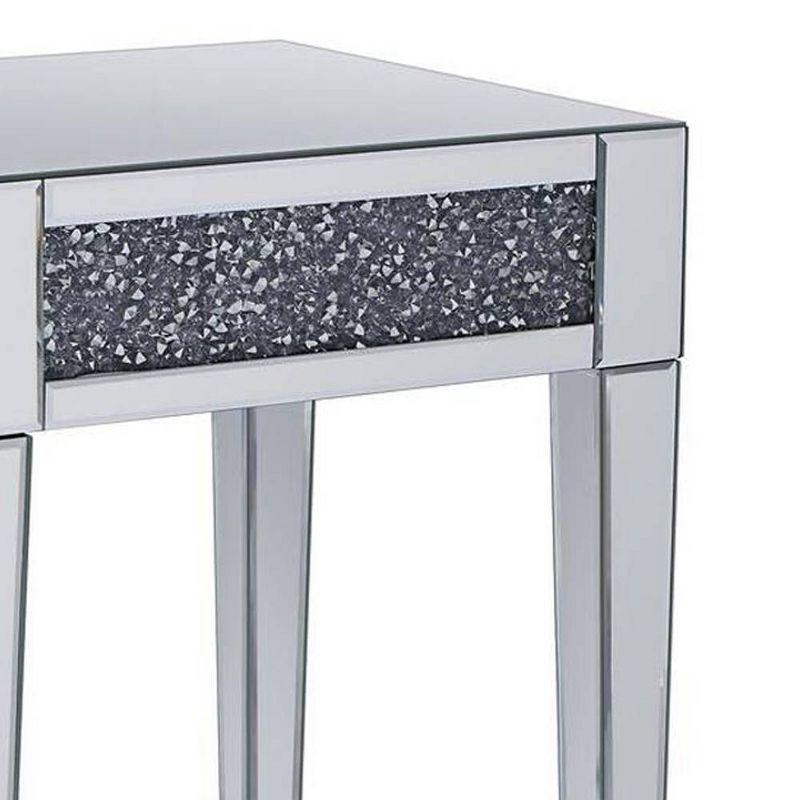 Trio Supply House Ravine Mirrored and faux diamond end table