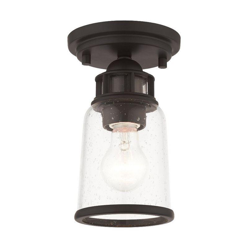 Livex Lighting Lawrenceville 1 - Light Flush Mount in  Bronze