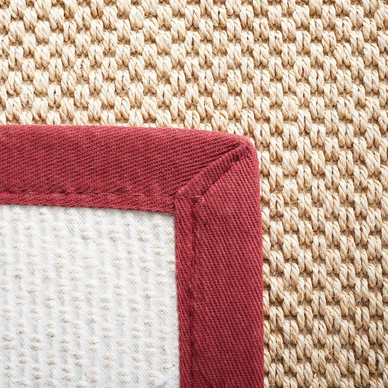 Natural Fiber NF141 Power Loomed Area Rug - Maize/Burgundy - 6'x9' - Safavieh.