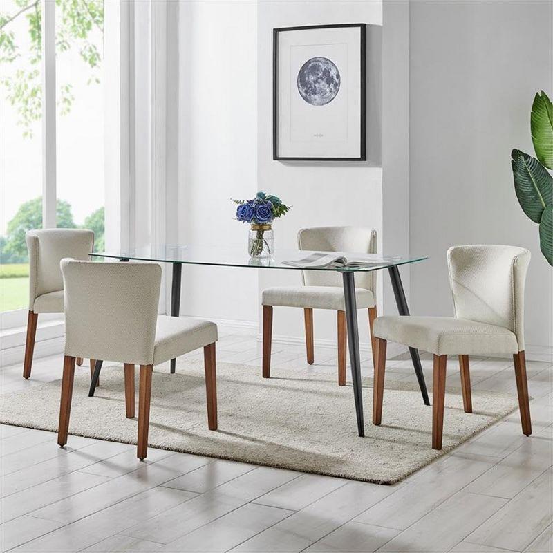 New Pacific Direct Albie KD Fabric Dining Side Chair, (Set of 2)