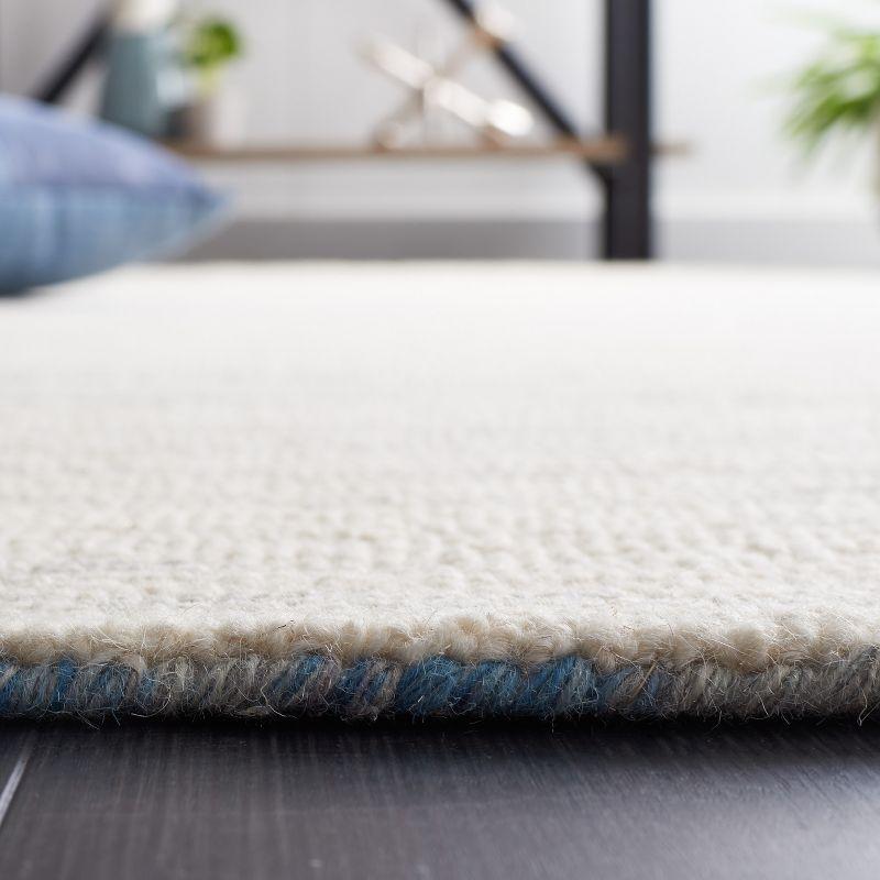 Abstract ABT926 Handmade Indoor Runner - Ivory/Dark Blue - 2'-3"x8' - Safavieh