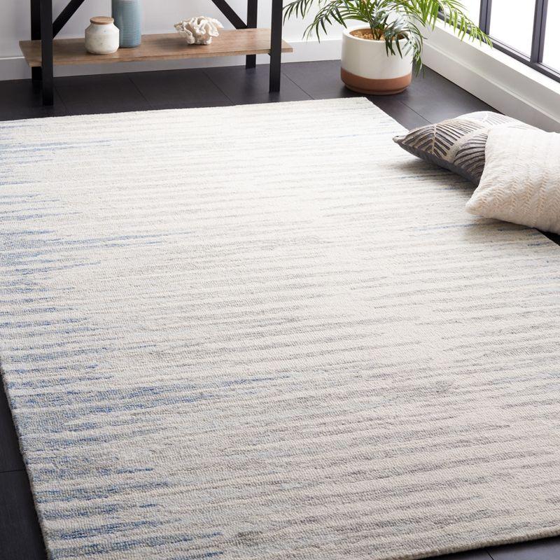 Abstract ABT926 Handmade Indoor Area Rug - Ivory/Light Blue - 4'x6' - Safavieh