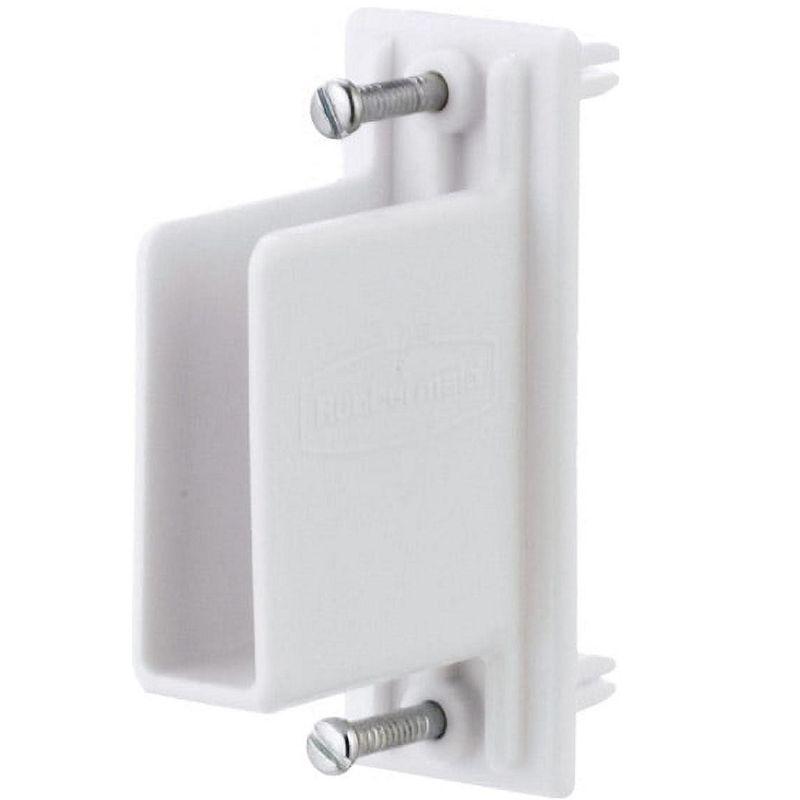 White Steel Fast Set Wall/End Bracket with Drive Pin