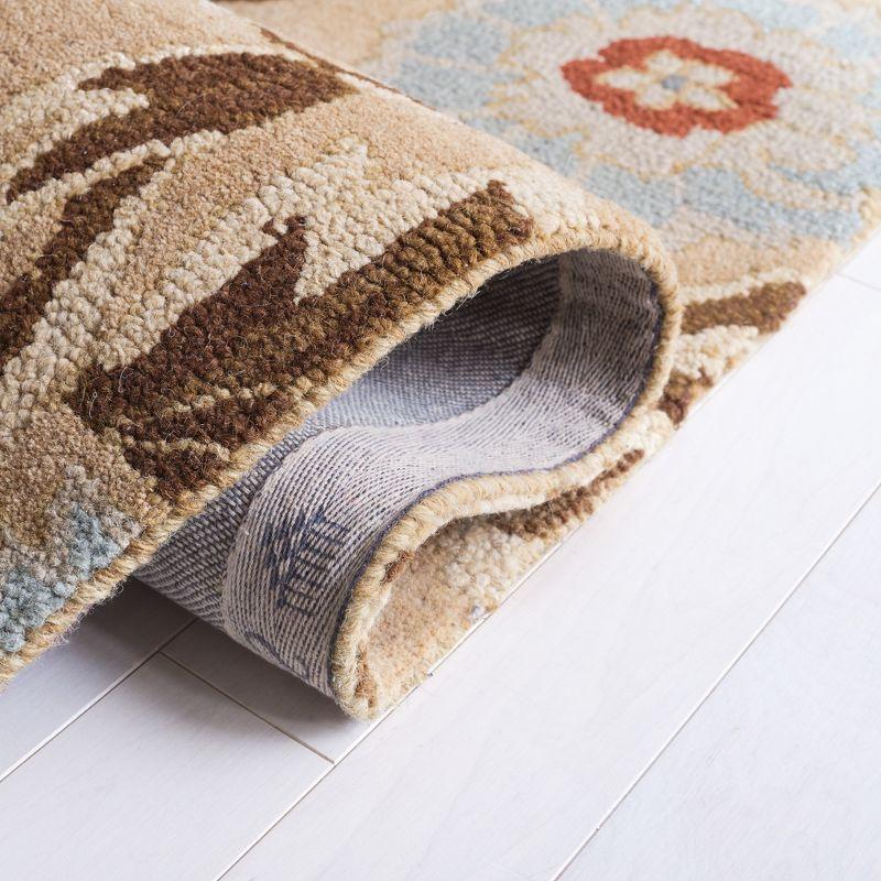 Blossom BLM912 Hand Hooked Area Rug - Beige/Multi - 4'x6' - Safavieh.