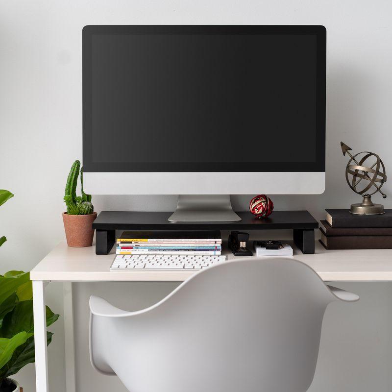 IRIS USA 1 Tier Computer Monitor Stand for Desk, Black