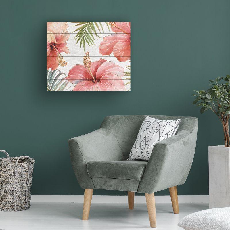 Lisa Audit 'Tropical Blush I' Wood Slat Art