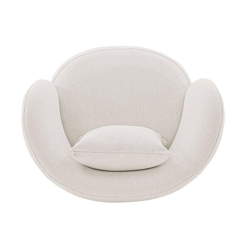 Siri Contemporary Linen Upholstered Accent Chair with Pillows - Manhattan Comfort