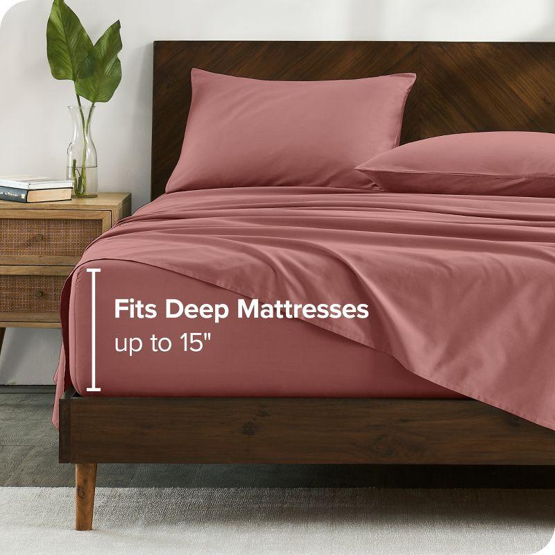 Bare Home 100% Cotton Percale Sheet Set