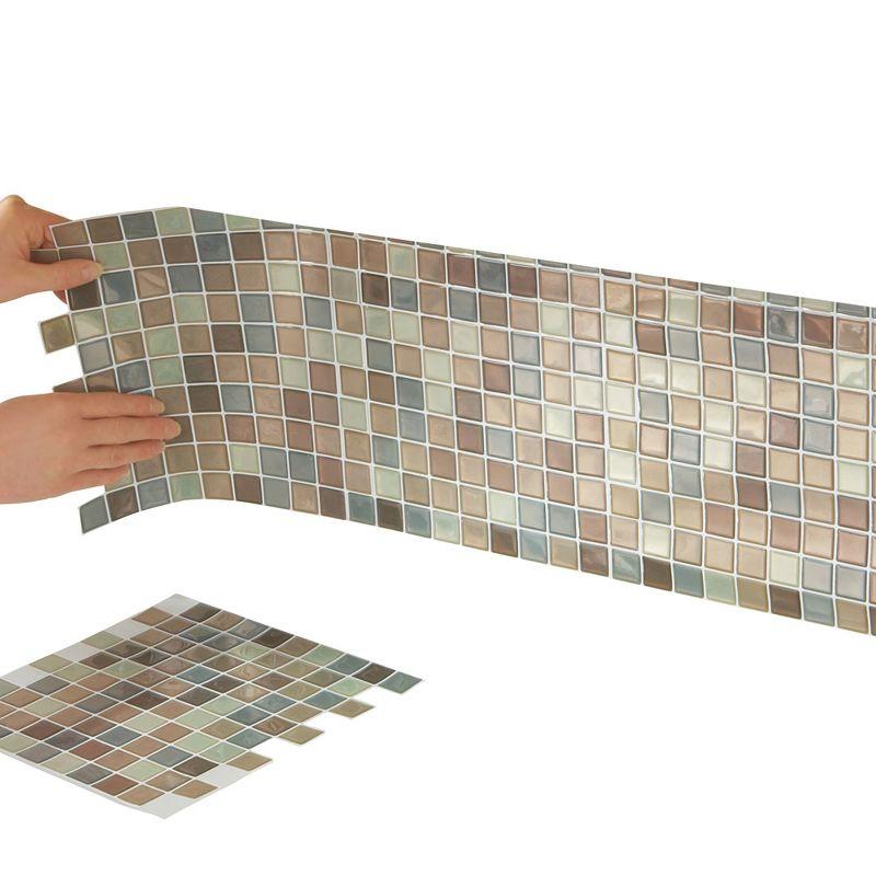 Mosaic 10'' W x 10'' L Gel Peel and Stick Mosaic Tile