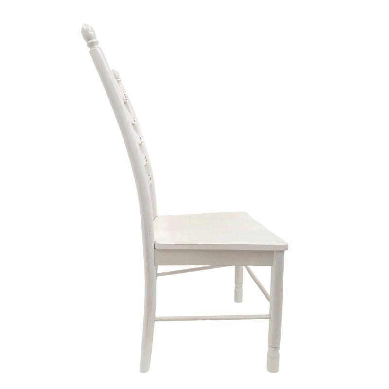 Whitman Whitewash Solid Wood Ladderback Side Chair