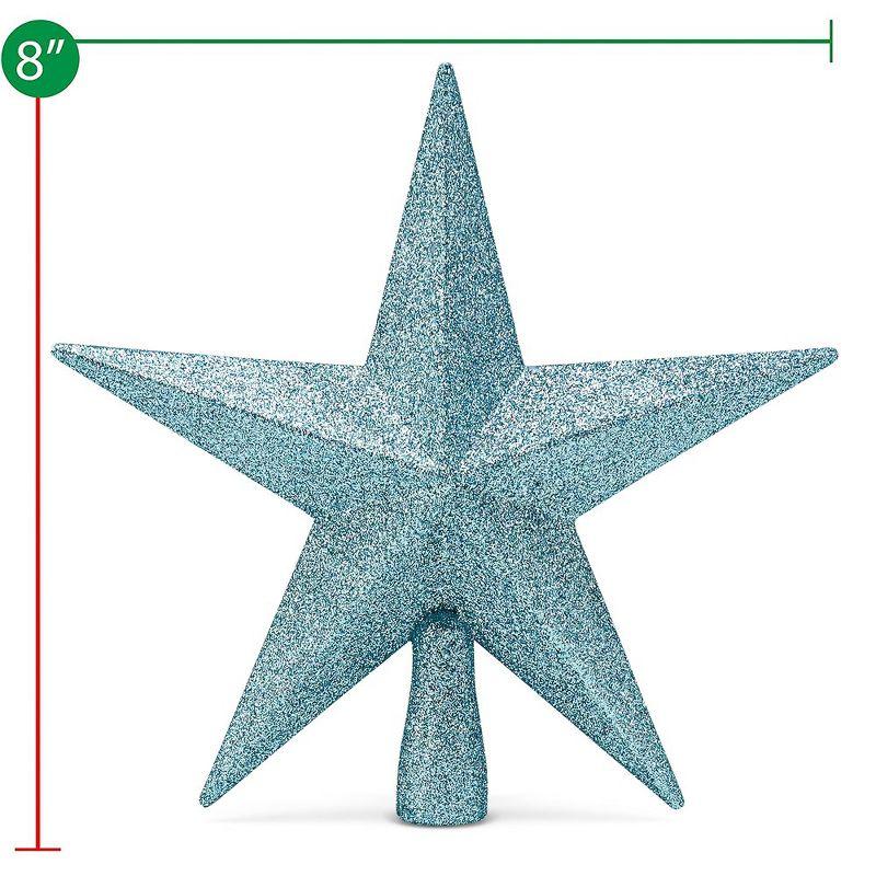 Tiffany Blue Glitter Shatterproof Plastic Star Tree Topper