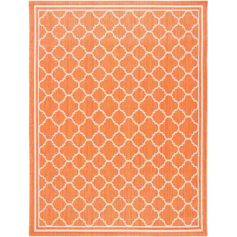 Terracotta & Bone Synthetic Easy-Care Rectangular Rug 8' x 11'