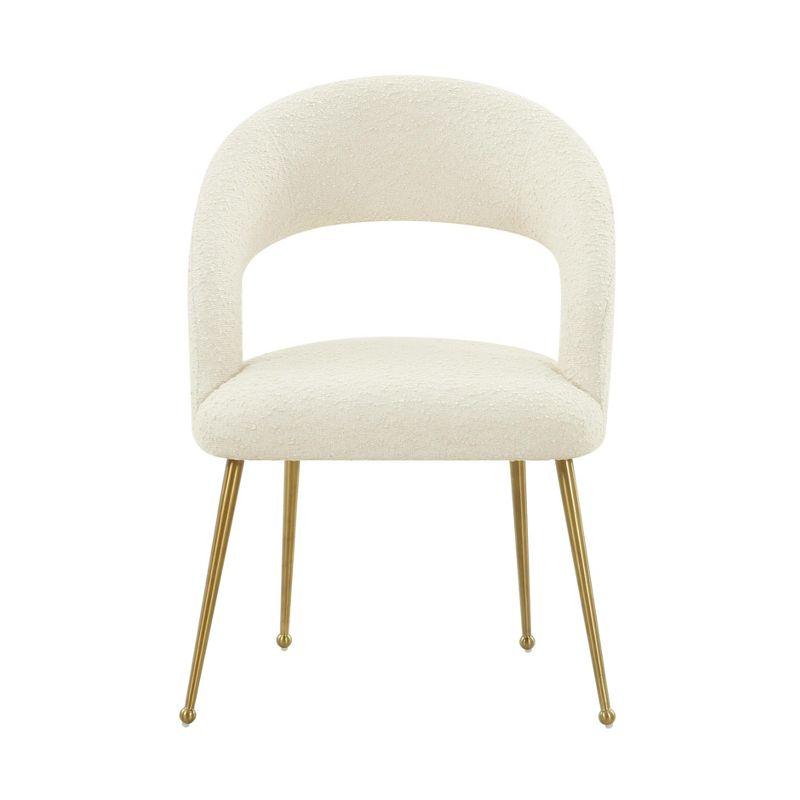 Rocco Performance Boucle Dining Chair Cream 23.6"W x 25"D x 33"H