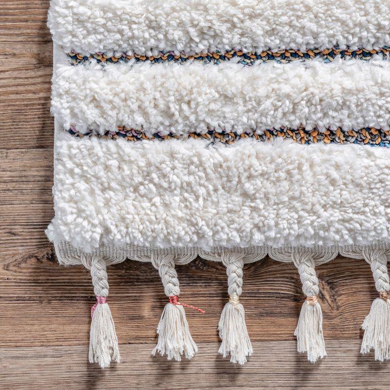 Nuloom Angela High-Low Modern Diamond Tassel Indoor Area Rug