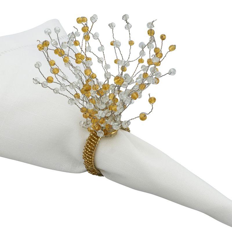 Saro Beaded Design Napkin Ring (Set of 4)
