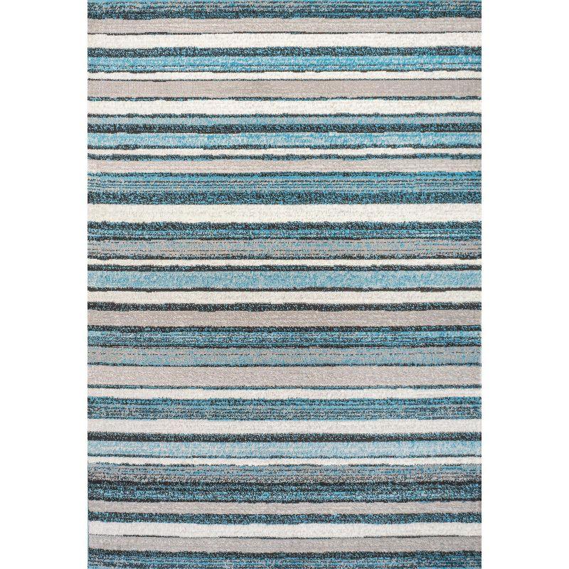 3' x 5' Magnolia Beach Strie' Striped Area Rug, Blue/Navy - JONATHAN Y