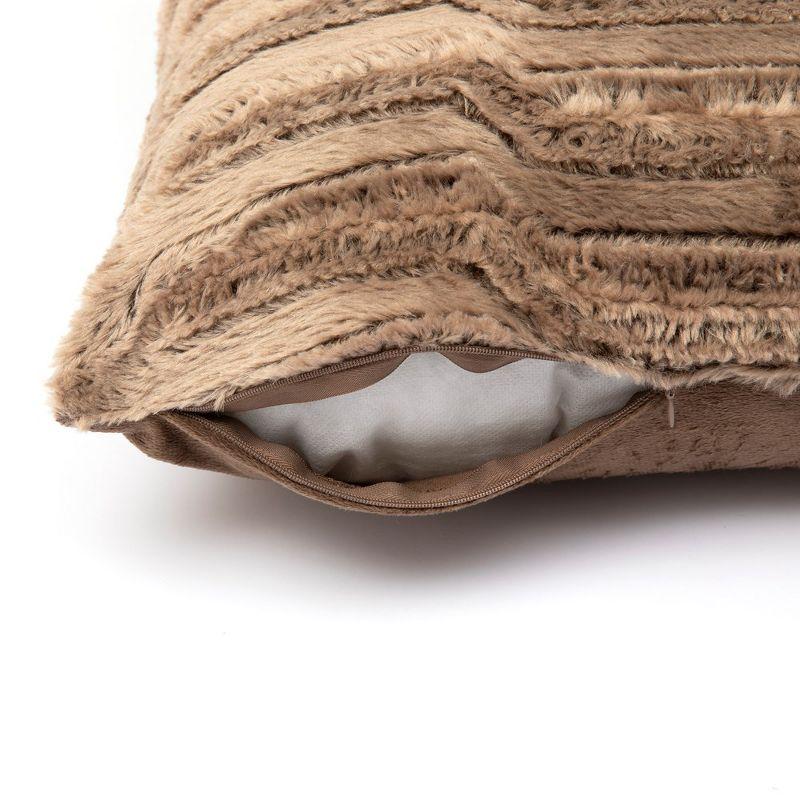 Cheer Collection Faux Fur Throw Pillow (Set of 2)