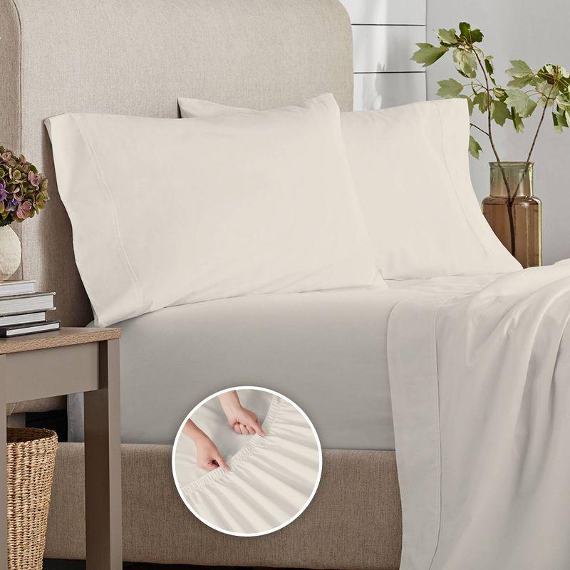 300 Thread Count Organic Cotton Brushed Percale Sheet Set - Purity Home