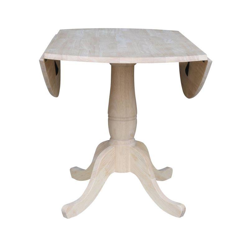 Timothy Round Drop Leaf Table - Unfinished - International Concepts