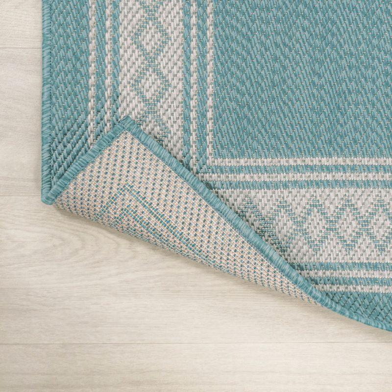 Lucia Classic Diamond Border Indoor/Outdoor Area Rug - JONATHAN Y