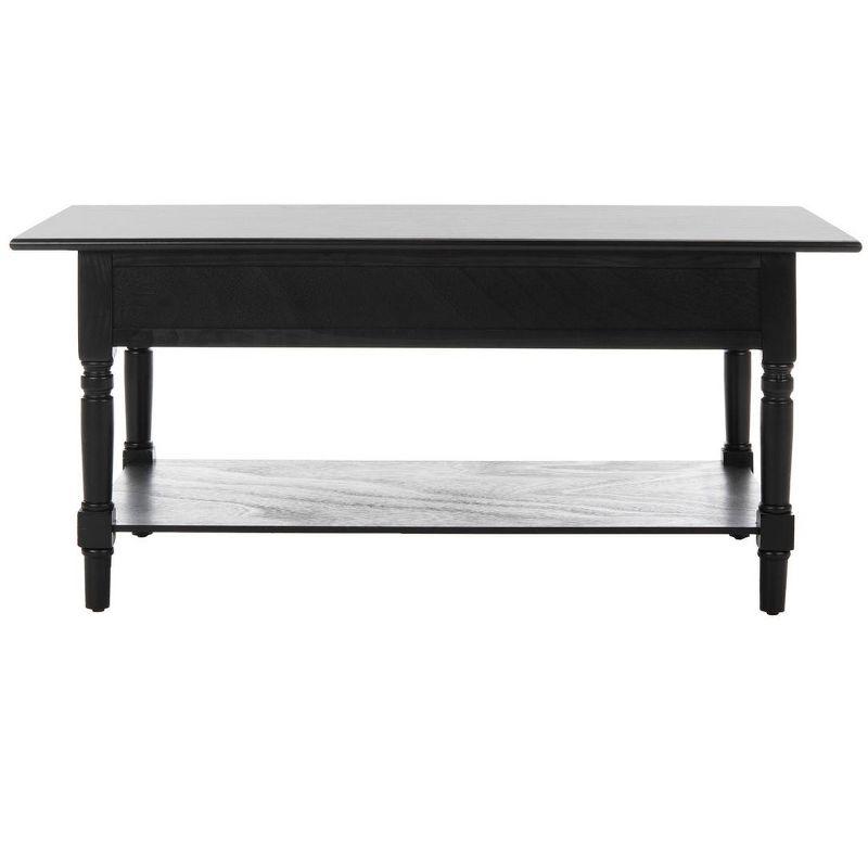 Boris Coffee Table - Distressed Black - Safavieh