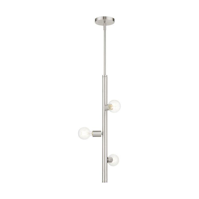 Bannister Brushed Nickel 3-Light Indoor/Outdoor Pendant