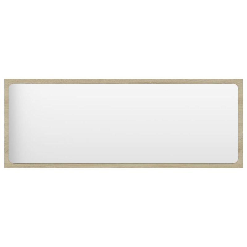 vidaXL Bathroom Mirror Sonoma Oak 39.4"x0.6"x14.6" Engineered Wood