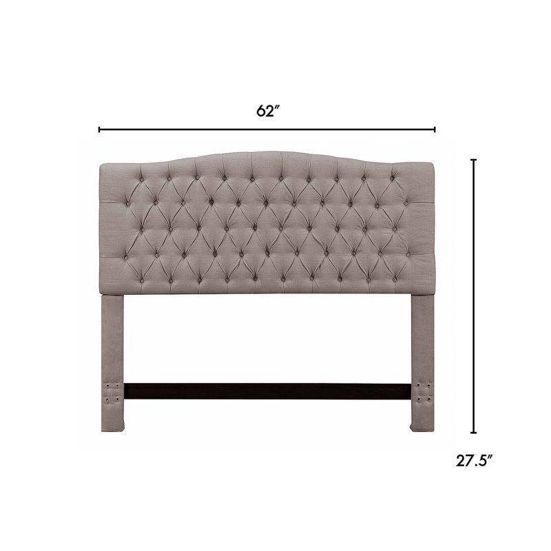 Elle Decor Elle Decor Celeste Tufted Upholstered Padded Headboard with Contemporary Button Tufting