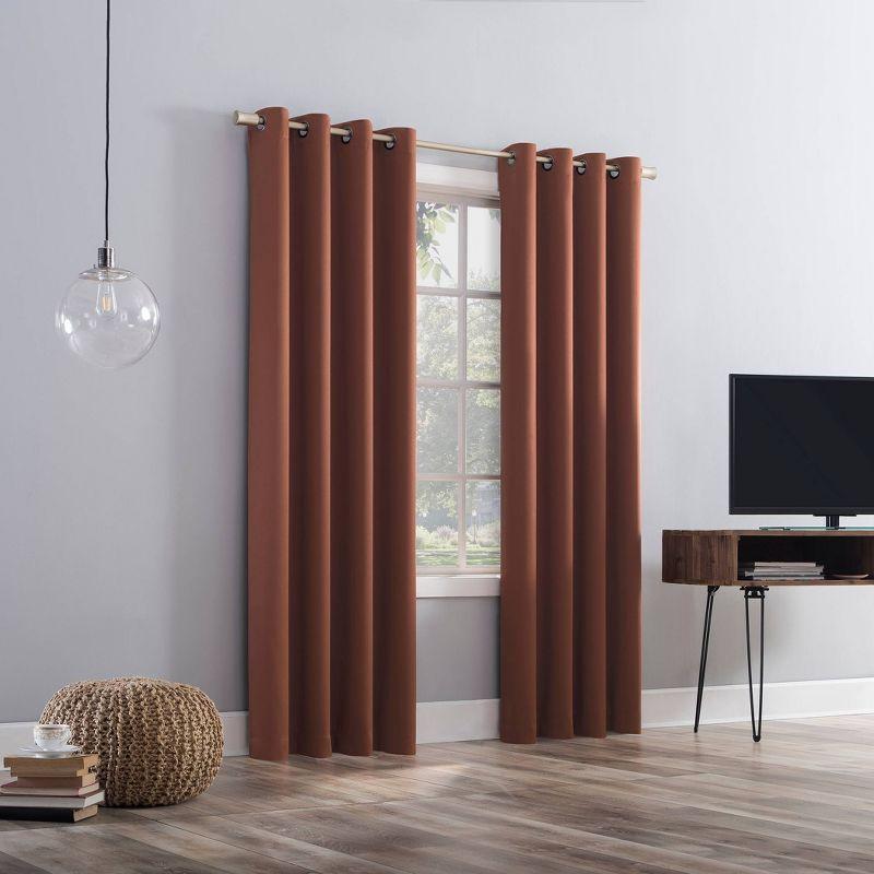 Sun Zero 100% Blackout Oslo Theater Grade Grommet Curtain Panel