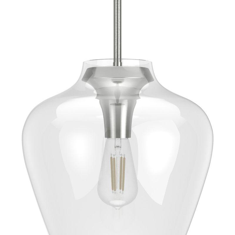 Vidria Minimalist 12" Brushed Nickel LED Pendant Light