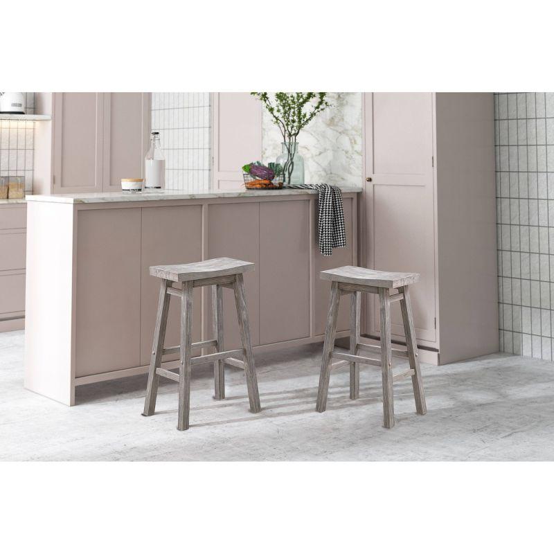 29" Sonoma Saddle Barstool Storm Gray - Boraam
