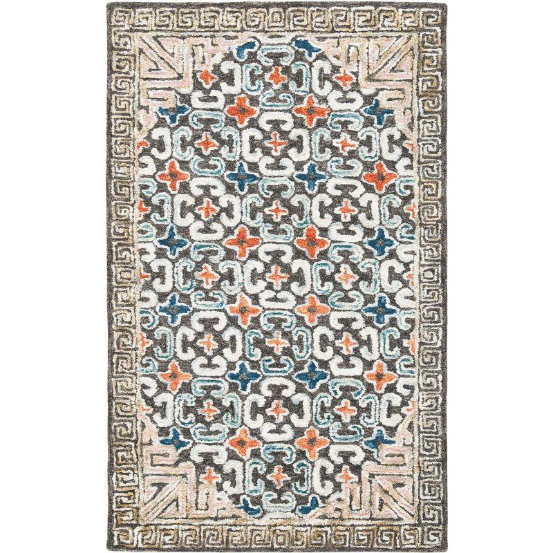 Aspen APN294 Hand Tufted Accent Rug - Blue/Taupe - 2'x3' - Safavieh.