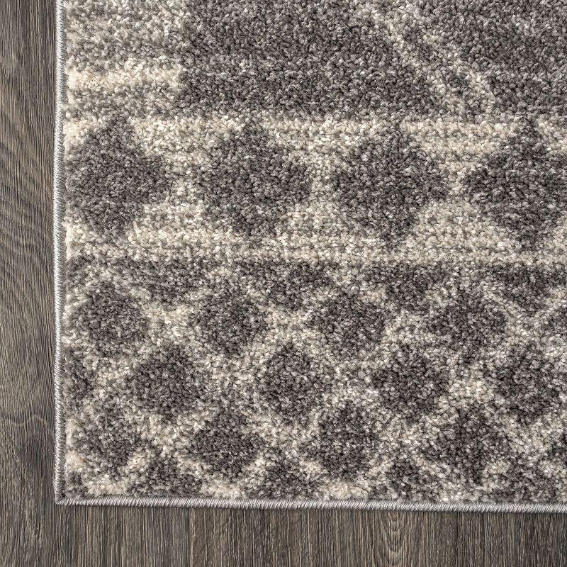 JONATHAN Y Amir Moroccan Beni Souk Gray/Cream 6' Square Area Rug