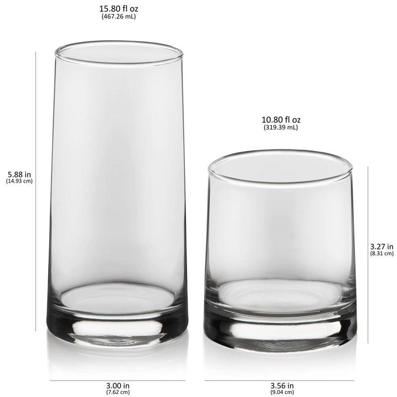 Libbey Cabos 16 Piece Tumbler and Rocks Glass Set