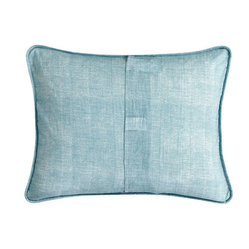 Coastal Breeze King Cotton Quilt Set in Aqua Blue with Reversible Design