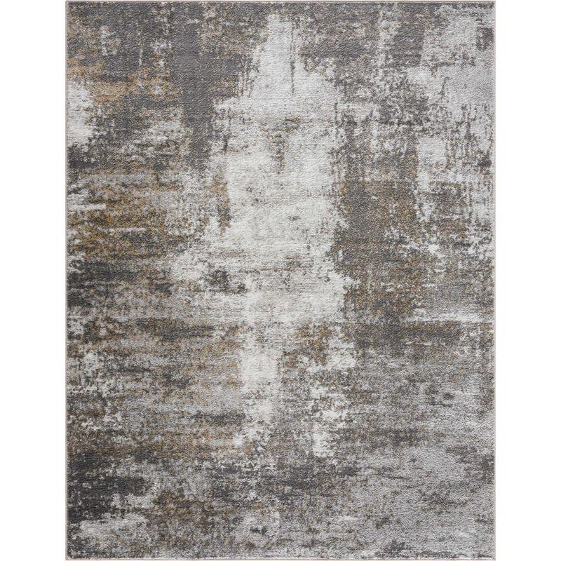 Liveree Abstract Design Modern Gray/Beige Area Rug