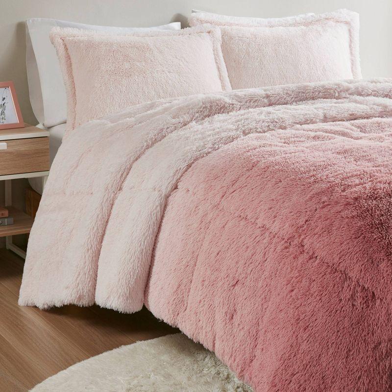 Malea Shaggy Faux Fur Comforter Mini Set