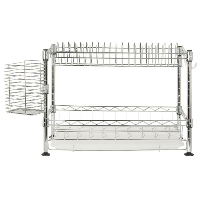 happimess Brooklyn 24" Adjustable Dish Rack, Chrome