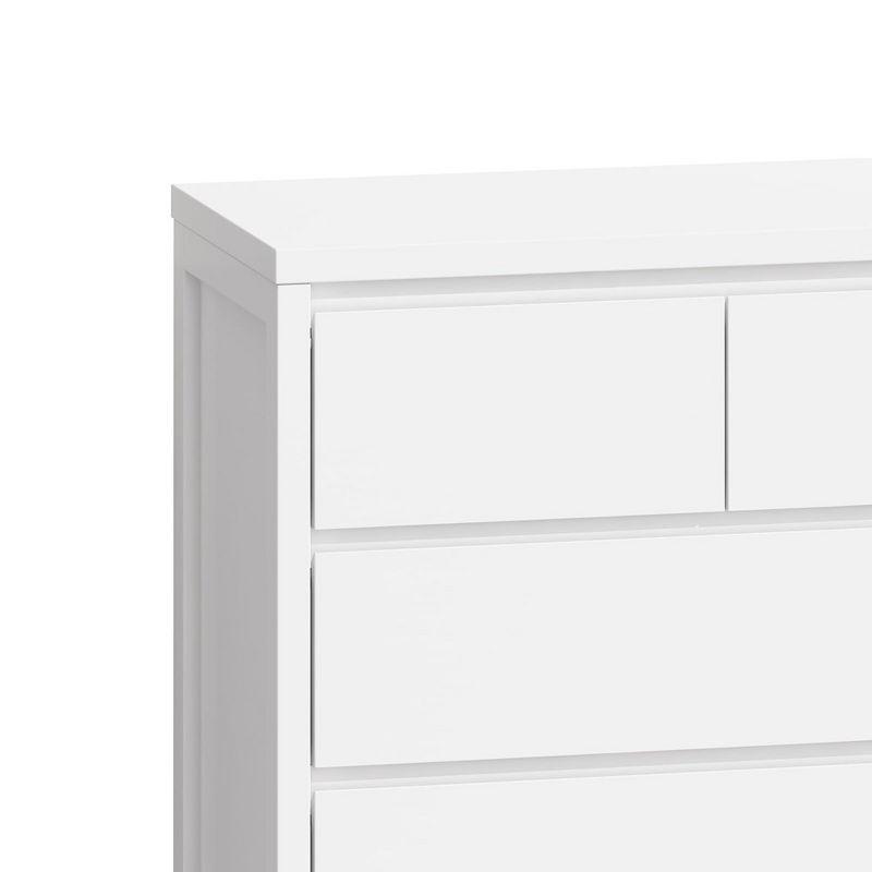 5 Drawer Dresser,Tall Dresser Chest of Drawers with Storage,Wood Dresser Storage Cabinet,Closet Dresser for Entryway Office White