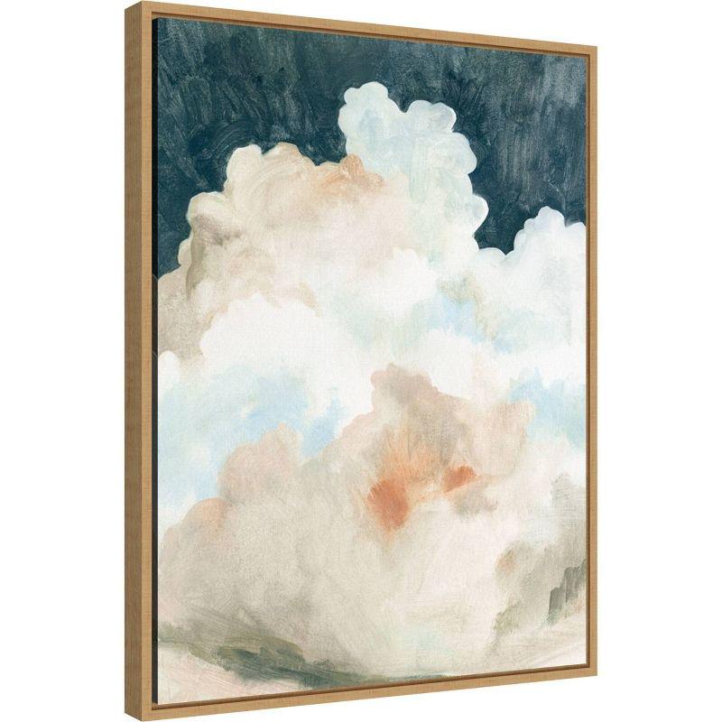 18" x 24" Dark Cumulus Clouds II by Emma Caroline Framed Wall Canvas - Amanti Art: Modern Lithograph, Sawtooth Back Mount