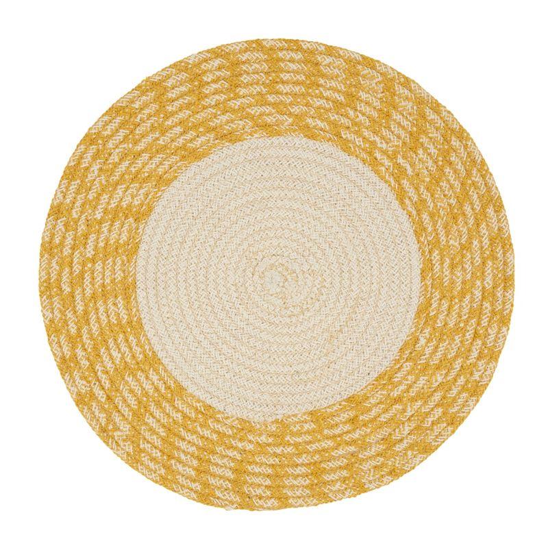 100% Cotton No Pattern Round Placemat