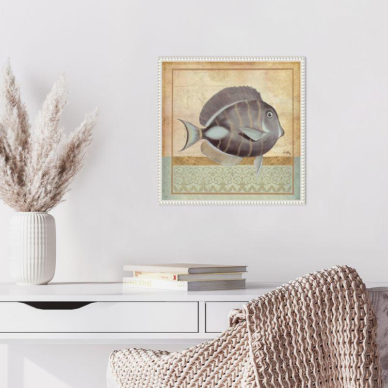 Amanti Art Vintage Fish II by Elizabeth Medley Framed Canvas Wall Art