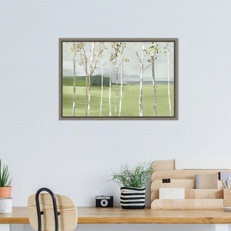 Amanti Art Birch Valley (Trees) by Allison Pearce Canvas Wall Art Print Framed 23 x 16-in.