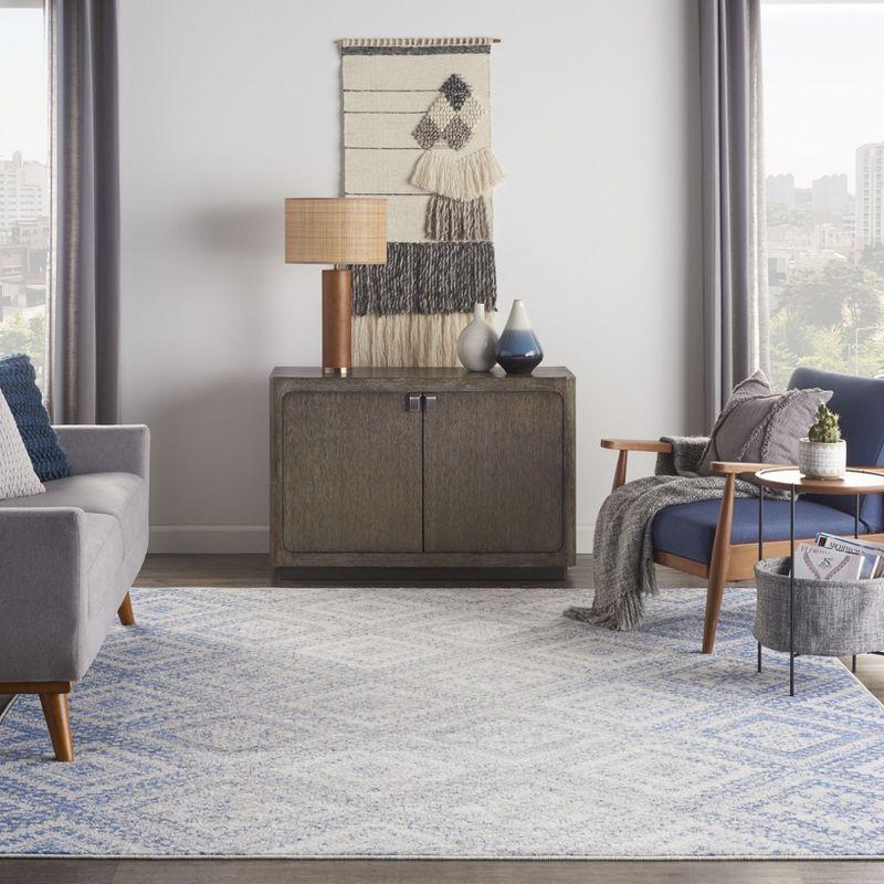 Nourison Whimsicle WHS17 Indoor only Area Rug - Ivory Blue 8'4" x 11'6"